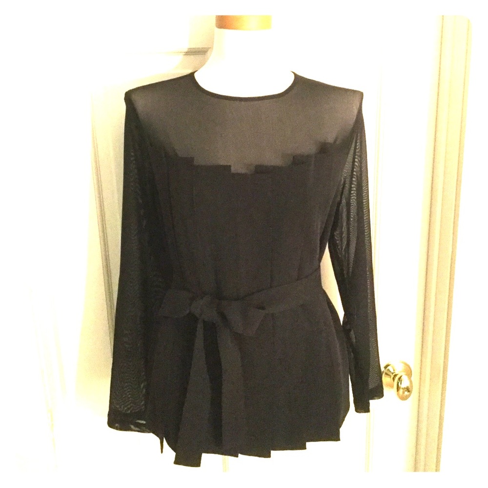 NWOT!  Doncaster Silk Pleated Front Blouse